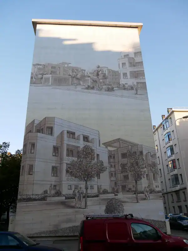Murs peints du Musée Urbain Tony Garnier, Lyon - Fresque murale