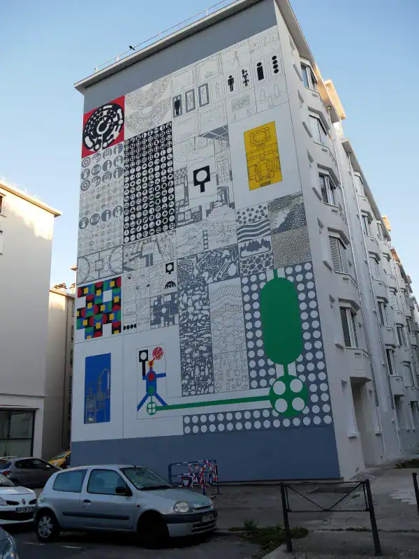 Murs peints du Musée Urbain Tony Garnier, Lyon - Fresque murale