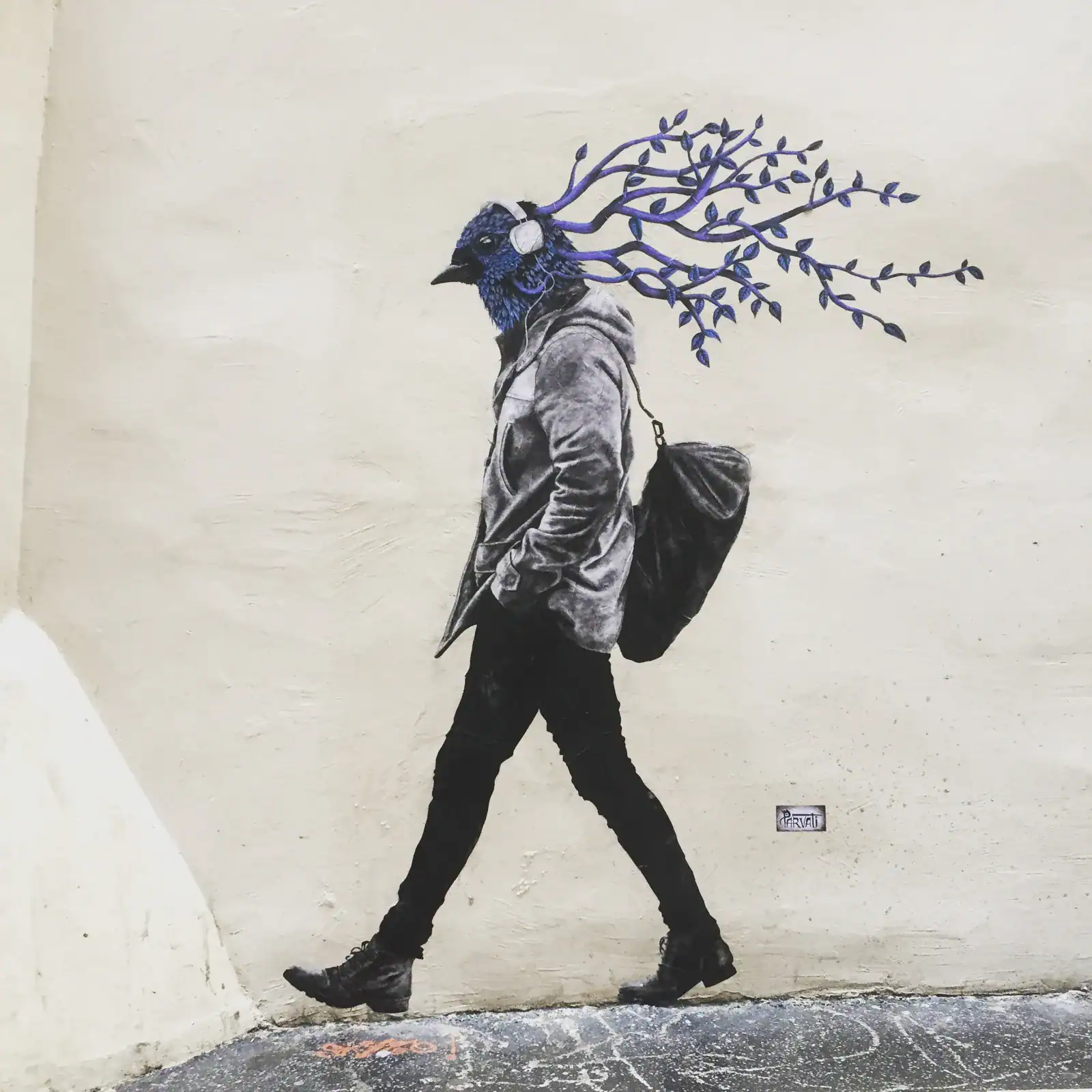 Œuvre de Parvati, street-art Lyon