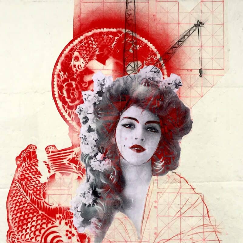 Œuvre de Méthyl'N, street-artiste passionnante, montée des Carmélites — Photographie du 13 février 2017