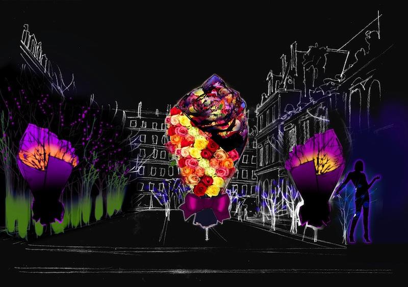 Sérénade / Chantal Thomass - Fête des Lumières 2013 © Ville de Lyon (vue d'artiste)