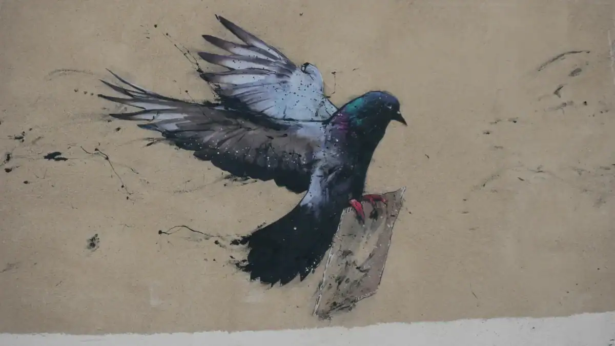 Street art Lyon - Oiseaux par Brusk
