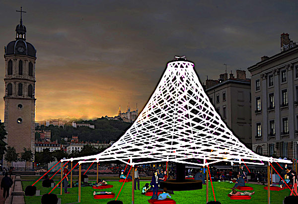 Pavillon, (c) Sébastien Lefèvre, place Antonin Poncet — Simulation d'artiste
