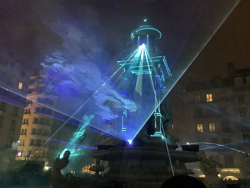 Fête des lumières 2019, fontaine des Jacobins Lyon