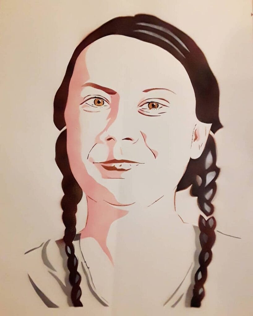 Gretha Thunberg par Jalb38, street art Lyon