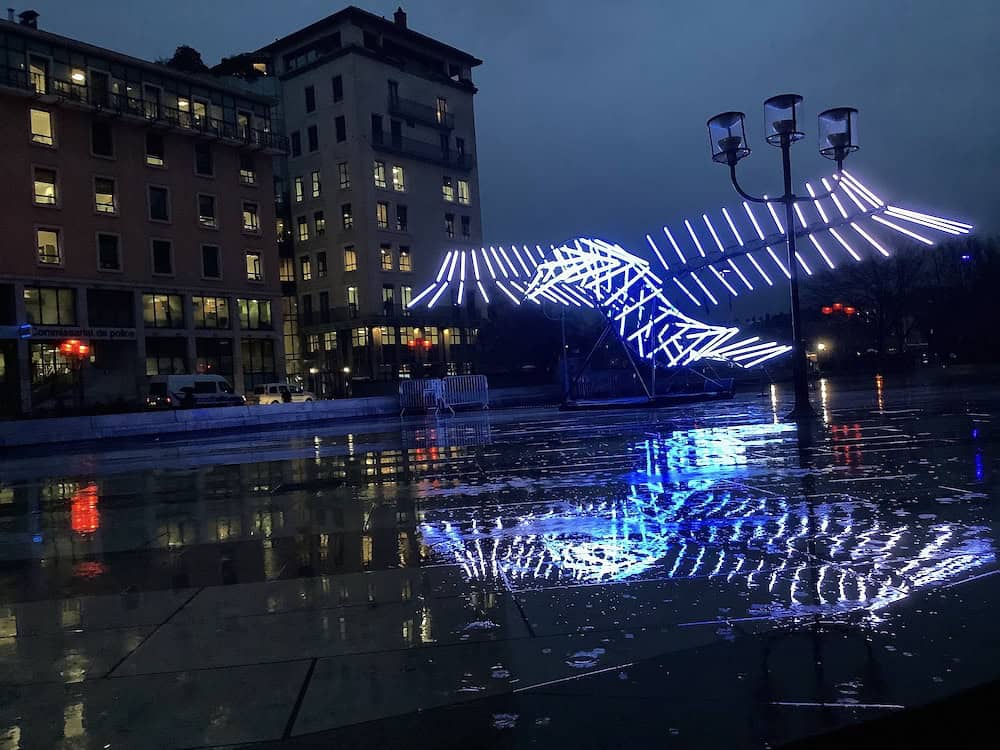 Fête des lumières Lyon 2021- Phénix par Julien Menzel / Son : Damien Reynaud — Place Louis Pradel