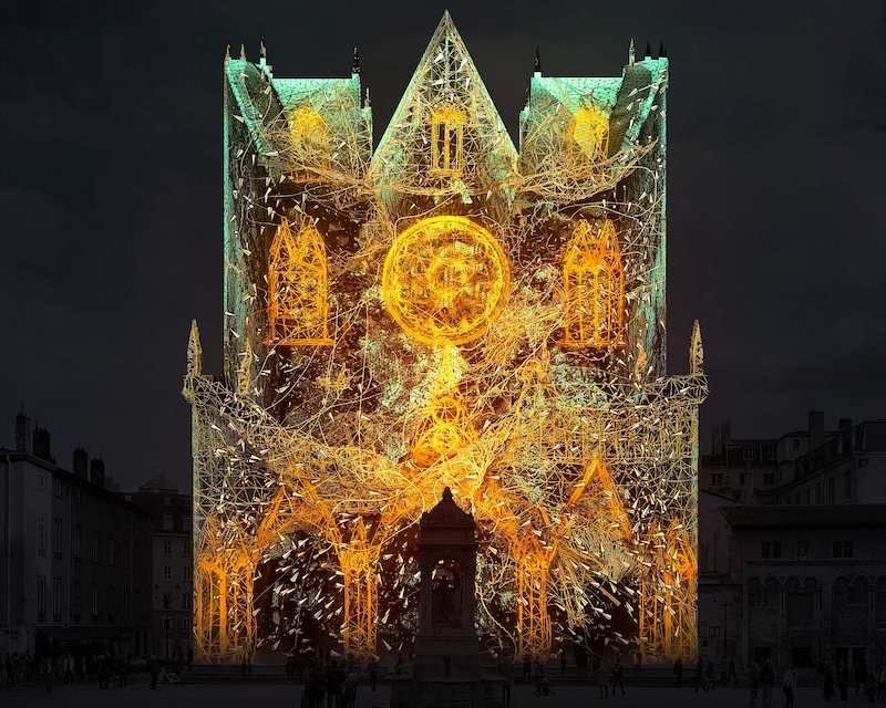 Fête des lumières Lyon 2022 - Time, simulation (c) Filip Roca