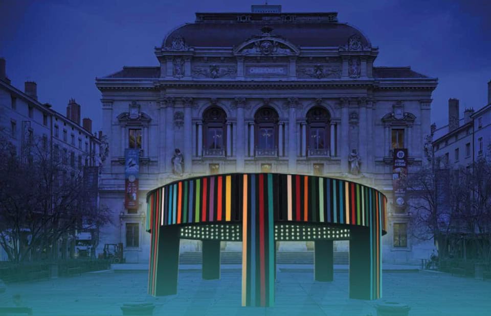 Fête des lumières Lyon 2022 - Menschen (simulation), place des Célestins, (c) Philippe Morvan