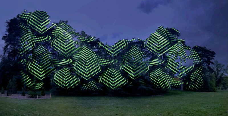 Fête des lumières Lyon 2022 - Parc de la Tête d'Or — Simulation de l'œuvre Parc du nombre d'or, © Javier Riera