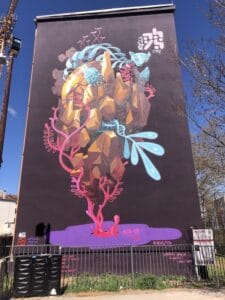 Fresque street-art, place des Tapis, Croix-rousse, Lyon