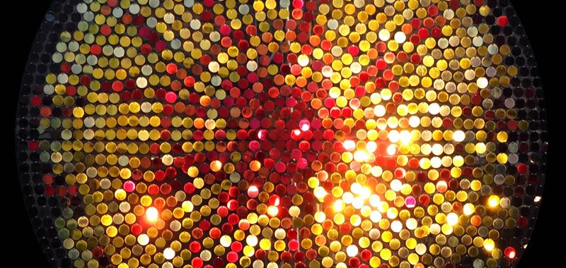 Fete des lumieres Lyon 2023 - soleil nuit (simulation), Sébastien Lefèvre, place des Célestins