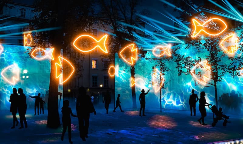 Fête des Lumières Lyon en 2024 - Lumignons du coeur