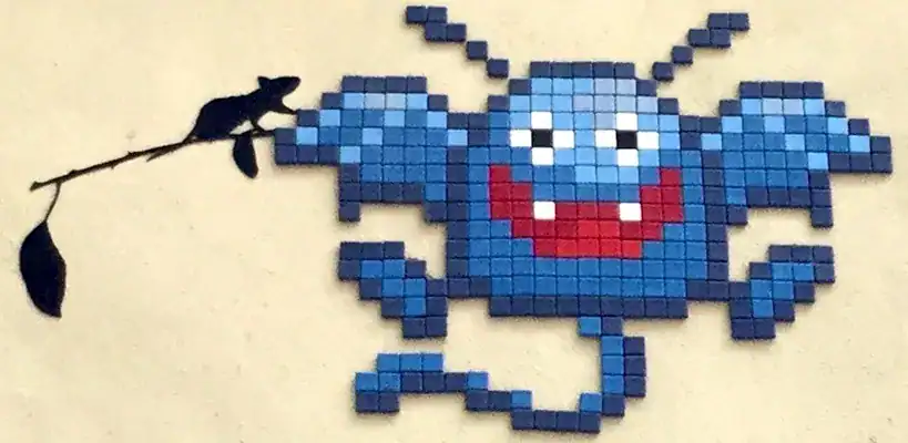 Oeuvre commune de keza et de in the woop, street art, Lyon