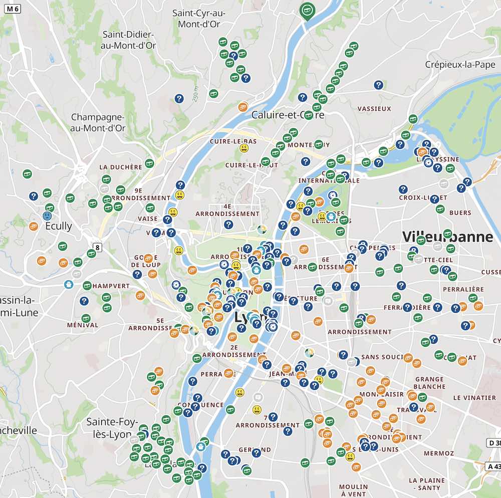 Caches geocaching sur Lyon Villeurbanne et alentours
