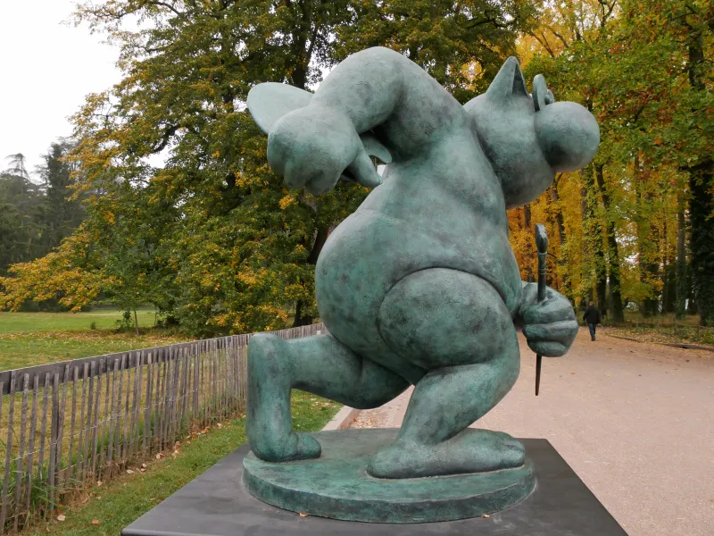 Le Chat, statue de Philippe Geluck - Parc de la Tête d'Or, allée du lac