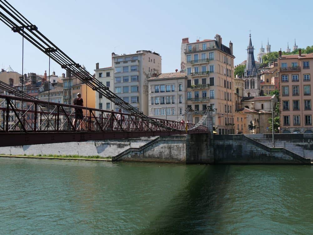 Passerelle Saint Vincent entre presqu'île et Vieux Lyon