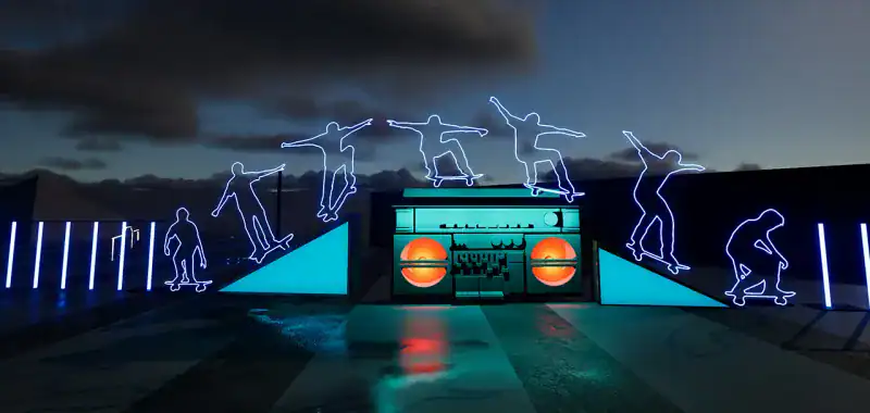 Place Pradel, HDV - 40 ans de skate à Lyon par Number 8 & Rémy Bergeron, fête des lumières 2025