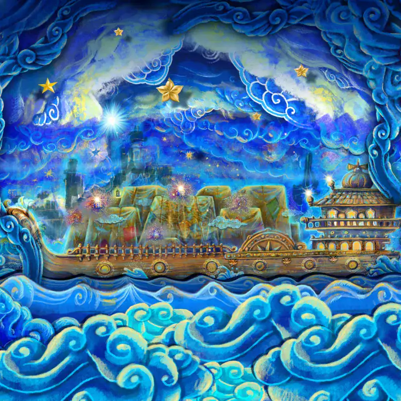 Fete des lumieres Lyon 2025 - Thierry Pierras - Les Malles persanes - Simulation