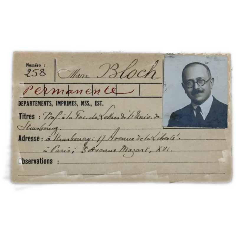 Carte de lecteur de Marc Bloch