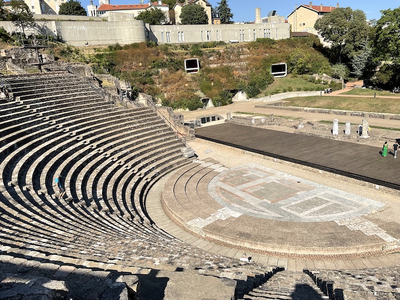 Antique gallo-roman theater in Lugdunum Lyon Fourvière