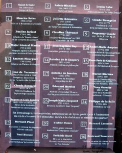 La liste des 31 lyonnais célèbres du mur