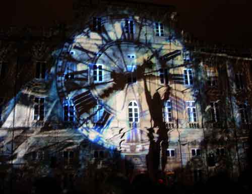 Fête des lumières 2009 - Place des Terreaux - DR : Jouons avec les temps LIGHTMOTIF