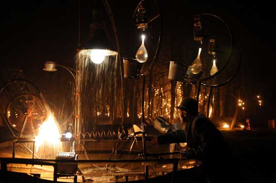 Fête des lumières 2010 - Installation de feu au Parc de la Tête d'Or - Compagnie Carabosse, Vincent Muteau