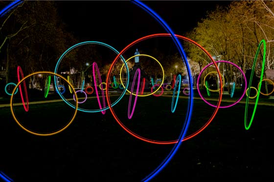 Fête des lumières 2010 - Place Lyautey - Yves Moreaux et Jean Reydellet