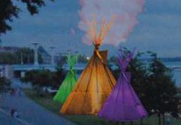 Tipis fête des lumières 2010 sur les Berges du Rhône