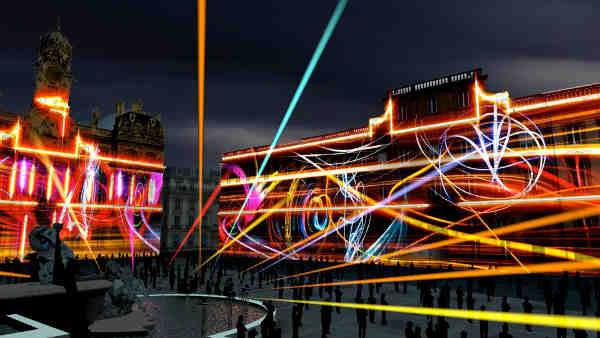 Fête des lumières - Vue d'artiste de la Place des Terreaux - Higlights de Skertzo