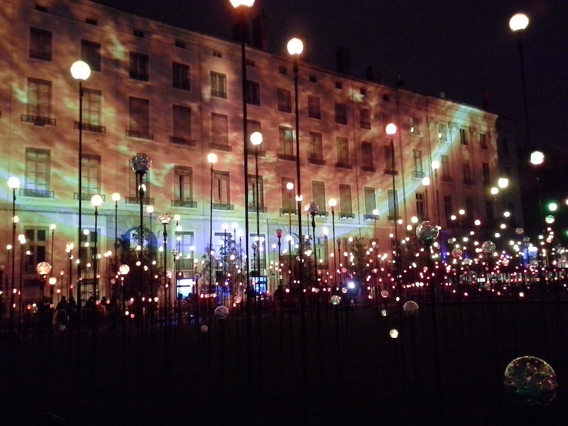 Fête des lumières 2014, place Antonin Poncet