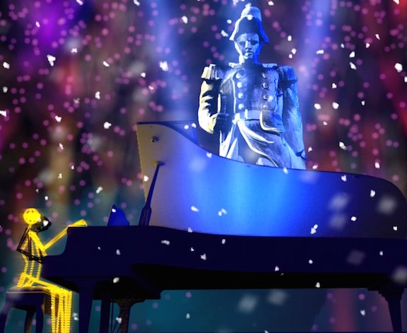 Un piano sous la neige, place Sathonay, Jean-Luc Hervé, Les orpailleurs de lumière