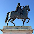 La statue équestre, place Bellecour à Lyon