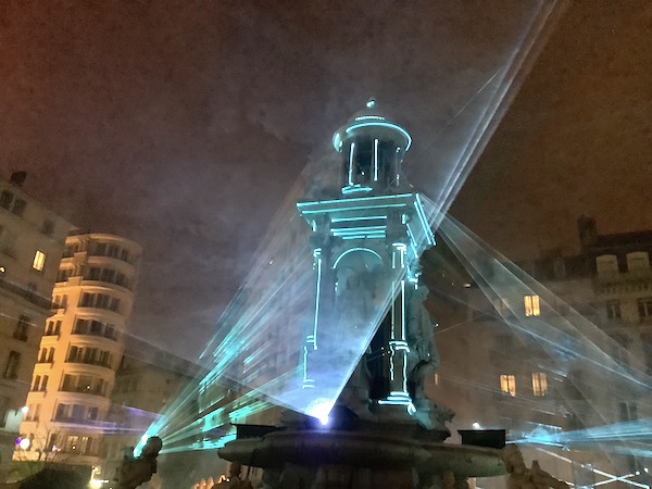 Fontaine des Jacobins, fête des lumières 2019