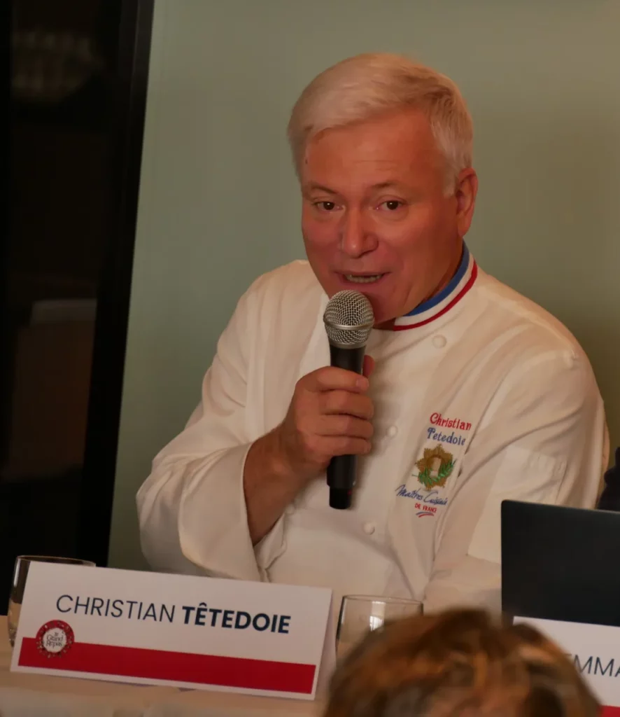 Christian Têtedoie, chef étoilé, à Lyon, pour le lancement de l'édition 2025 du Grand Repas
