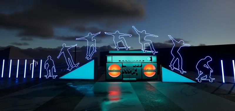 Place Pradel, HDV - 40 ans de skate à Lyon par Number 8 & Rémy Bergeron, fête des lumières 2025